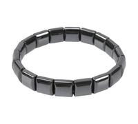 Hematite Bracelet for Knights | Black Adjustable Style, Square Bracelet in Natural Stone, for Birthday, Valentine's Day, Daily Journey, Work, Daddy, Husband, Boyfriend