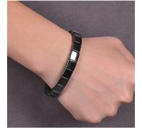 Hematite Bracelet for Men, Black Stone Square Bracelet for Dad Husband Boyfriend Birthday Valentine Christmas Father's Day Daily Travel