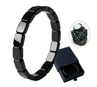 Hematite Bracelet for Men, Natural Hematite Beaded Elastic Energy Bracelets, Healing Stretch Bracelets - Reclaim Your Confidence,Inspirational Male Bracelet Jewelry