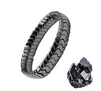 Hematite Bracelet For Men, Reclaim Your Edge & Confidence, Be Focused, Strong, and Ready to Take on Anything, Natural Hematite Stone Beaded Stretch Bracelets, Inspirational Gifts for Men (I)