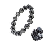 Hematite Bracelet For Men, Reclaim Your Edge & Confidence, Be Focused, Strong, and Ready to Take on Anything, Natural Hematite Stone Beaded Stretch Bracelets, Inspirational Gifts for Men (J)