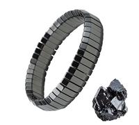 Hematite Bracelet For Men, Reclaim Your Edge & Confidence, Be Focused, Strong, and Ready to Take on Anything, Natural Hematite Stone Beaded Stretch Bracelets, Inspirational Gifts for Men (E)