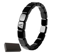 Hematite Bracelet For Men With Initial,Magnetic Health Jewellery Men,Inspired By Roman Generals & Viking Warriors,Personalized Strength Bracelet Gifts For Grandfather, Father, Husband (Initial A)