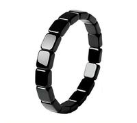 Hematite Bracelet for Men Women, Magnetic Focus Energy Calm Grounding Beaded Bracelet, Balancing Stone Jewelry for Anxiety Relief, Mindfulness, Concentration & Inner Peace (2pcs)