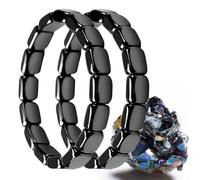 Hematite Bracelet, Hematite Bracelet For Men, Regain Your Innate Confidence and Motivation, Be Focused, Strong, and Ready to Take on Anything, Gifts for Man, Dad, Husband, Boyfriend (2PCS)