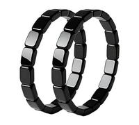 Hematite Bracelet - Magnetic Hematite Bracelet for Focus Energy Balance, 2026 New Improved Model, 20cm Adjustable (2pcs)