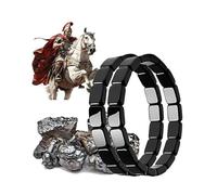 Hematite Bracelet Men,Hematite Bracelet for Men Reclaim Your Confidence,Natural HEmatite Stretch Bracelet Natural Stone Stretch Healing Bracelets,Male Energy Inspirational Gift Jewelry (2 Pcs)