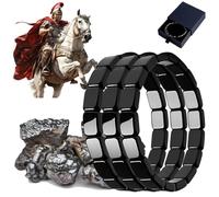 Hematite Bracelet Men, Hematite Bracelet - Inspired by Roman Generals & Viking Warriors, Daily Wear Connects Energy Field to Naturally Boost Metabolism, Restore Confidence & Edge (3Pcs)