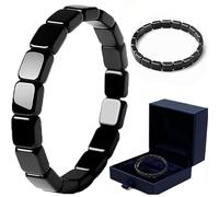 Hematite Bracelet Men, Hemys Hematite Bracelet for Men, 2026 Upgrade, Be Focused, Strong, Restore Confidence & Edge, Gifts for Dad, Husband, Boyfriend (1pc)