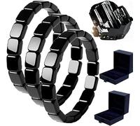 Hematite Bracelet Men, Hemys Hematite Bracelet for Men, 2026 Upgrade, Be Focused, Strong, Restore Confidence & Edge, Gifts for Dad, Husband, Boyfriend (3pcs)