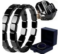 Hematite Bracelet Men, Hemys Hematite Bracelet for Men, 2026 Upgrade, Be Focused, Strong, Restore Confidence & Edge, Gifts for Dad, Husband, Boyfriend (2pcs)