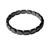 Hematite Bracelet Men,Natural Hematite Stone Beaded Stretch Bracelets,Restore Confidence & Your Edge, Gift for Dad, Husband, Boyfriend (1, One Size)