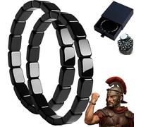 Hematite Bracelet Men Original, Be Focused, Strong, And Ready to Take on Anything Hematite Wristband with Boxs (2 PCS)