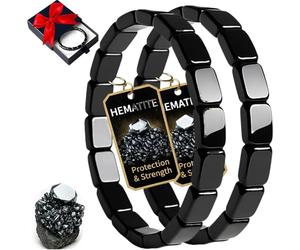 Hematite Bracelet Men Original, Hematite Bracelet, Strengthen Your Inner Power, Regulating Energy Imbalances, Be Focused Strong (2pc)