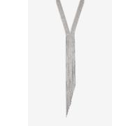 Hematite Crystal Long Y Drop Statement Necklace Mood Silver One Size