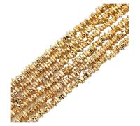 Hematite Irregular Gravel Natural Stone Spacer Loose Beads for Jewelry Making Bracelet DIY Finding(5x8mm 14K Gold)