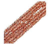 Hematite Irregular Gravel Natural Stone Spacer Loose Beads for Jewelry Making Bracelet DIY Finding(5x8mm Rose Gold)