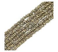 Hematite Irregular Gravel Natural Stone Spacer Loose Beads for Jewelry Making Bracelet DIY Finding(5x8mm Brass Color)