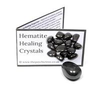 Hematite Polished Tumblestone Healing Crystals Crystal With Guide & Bag