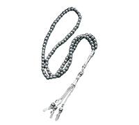 Hematite Teen Rosary Beads Jewelry with Fringe Pendant, Prayer & Meditation Religious Accessories, Hematite Prayer