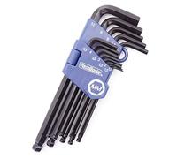 HemBorta® Metric Allen Key Set Ball End 13pcs, Long Metric Alan Keys Sets 1.27-10mm MM Allen Keys, Heat Treated Hex Key Set with CRV Steel Allan Keyes