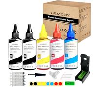 HEMEINY 500ml Ink Refill Kits Compatible with Ink Cartridges 308 & 308e,Work with Envy 6122e 6532e 6520e 6132e 6530e 6120e 6110e 6558e 6110e 6130e Printers