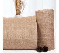 HEMEIREN Jute Hessian Table Runner Roll Upholstery Fabric Natural Jute Hessian Burlap Cloth Craft Wedding Party Rustic Coffee Table Decoration (1 Hessian Roll) (30 x 10m)