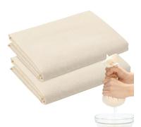 Hemiks 2 Pcs Cheese Cloths for Straining, 50 x 50 cm Grade 100 Fine Muslin Cloths for Cooking Unbleached Reusable Cheesecloth Washable Cheese Cloth Filtering Juice Nut Milk Butter Tea Coffee