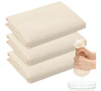 Hemiks 3 Pcs Cheese Cloths for Straining, 50 x 50 cm Grade 100 Fine Muslin Cloths for Cooking Unbleached Reusable Cheesecloth Washable Cheese Cloth Filtering Juice Nut Milk Butter Tea Coffee