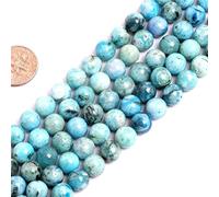Hemimorphite Beads for Jewelry Making Natural Gemstone Semi Precious 8mm Round 15" JOE FOREMAN