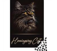 Hemingway Cat 1000 Piece Jigsaw, 52x38cm/1000pcs