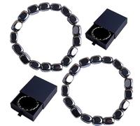 Hemios Hematite Bracelet, Hemios Bracelet, Hemys Hematite Bracelets for Men, Regain Your Innate Confidence and Motivation,Gift for Dad, Husband, Boyfriend (2PCS A)