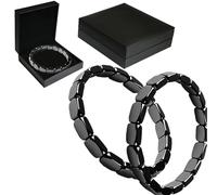 Hemios Hematite Bracelet, Hemios Bracelet, Hemys Hematite Bracelets for Men, Regain Your Innate Confidence and Motivation,Gift for Dad, Husband, Boyfriend (2PCS B)