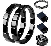 Hemios Hematite Bracelet, Hemys Hematite Bracelet - Inspired by Roman Generals & Viking Warriors, Daily Wear Connects Energy Field to Naturally Boost Metabolism, Restore Confidence & Edge (2 PCS)