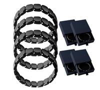 Hemios Hematite Bracelet, Hemys Hematite Bracelet - Inspired by Roman Generals & Viking Warriors, Daily Wear Connects Energy Field to Naturally Boost Metabolism, Restore Confidence & Edge (4 PCS)