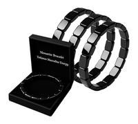 Hemios Hematite Bracelet Men, Minimalist Natural Stone Elastic Stretch Bracelet for Enhancing Energy, Reclaim Your Confidence, Premium Gift for Men Of Excellence (3PCS)
