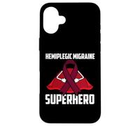 Hemiplegic Migraine Superhero Survivor Warrior Fighter Case for iPhone 16 Plus