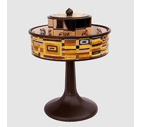 Hemisferium Mini Praxinoscope Vienne Carrées Brown Base, Fully Functional Handcrafted Animation Device, 14.2cm x 19.5cm, Beautiful Zoetrope Replica