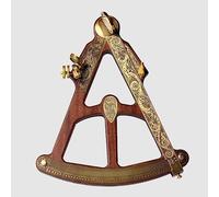 Hemisferium Sextant, Handcrafted Brass & Wood Sextant, Functional Nautical Instrument, Gifts for Adults, Perfect Home Decoration