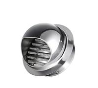 Hemispherical Ventilation Cover Stainless Steel Air Vent, Ventilation Grill Covers Metal Round Wall Vent Gravity Flap Cover for The External Wall Exhaust, Fresh Air, Hood Exhaust(300mm(118.1"))