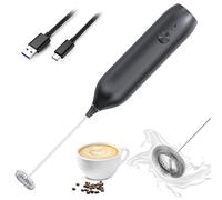Hemixye Rechargeable Milk Frother Wand,Drink Mixer Handheld,Electric Whisk with USB-C,Foam Maker for Coffee Stirrer,Hand Blender for Lattes,Matcha,Cappuccino,Frappe,Hot Chocolate.