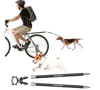 Hemkaukau Rotating Dog Bike Leash for 2 Dogs Flexible Quick Release Bicycle Attachment Hand Free Exerciser Leashes for Safe Cycling Walking Active Pet Parents