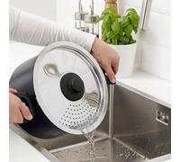 HEMLAGAD Pot with lid, black5 l+Finchley Pen Free