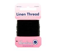 Hemline 100% Linen Thread - Extra Strong Mending Yarn for Hand Sewing - 10m - Black