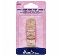 Hemline 19mm 1 Hook Bra Back Extenders Beige