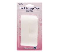 Hemline 1m x 25mm Stick-On Heavy Duty Hook and Loop Tape Colour White