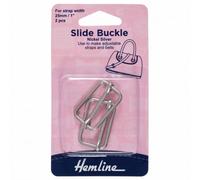 Hemline 25mm Slide Buckles Silver - per Pack of 2