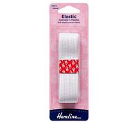 Hemline 25mm Underwear & Pyjamas Elastic White - per Pack