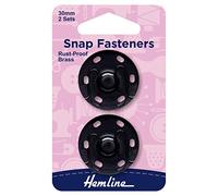 Hemline Snaps 30 mm Black