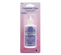 Hemline Adhesive Gemstone Glue - 60ml (2.11 fl. oz.) Strong Washable Glue for Plastic & Glass Beads, Rhinestones, Pearls & Mirrors, sequins, Crystals Dry’s Clear